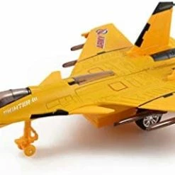 Coupon ✨ Toy Airplane Model Planes Alloy Pull Back Fighter For Boys With Flashing Lights, Real Jet Sound (Yellow) 🛒 -Vehicles Online Shop 41glVG9luL. AC