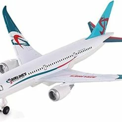 Deals ❤️ Airplane Toys Bump And Go Airlines Die Cast Metal Model Plane Toy With Lights And Sounds For Kids LightBlue 😉 -Vehicles Online Shop 41hHXDKr2L. AC