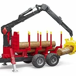 Wholesale 😉 Forestry Trailer With Crane Grapple And 4 Logs 😉