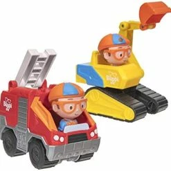 Flash Sale 👍 Mini Vehicles, Including Blippi Skid Steer And Blippi Ambulance, Each With A Blippi Toy Figure Seated Inside, Perfect For Young Children Excavator And Fire Truck 🤩 -Vehicles Online Shop 41khnyYvBL. AC