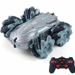 Best deal 😉 Remote Control Car Toys For Boys 6-12, Double Sided Cars For Kids, 360° Rotating 45°& Lateral Drift Stunt Car Gifts Boys Age 6 7 8 9 10 11 12 Year Old (Silvery) ❤️