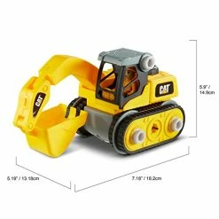 Best Sale 🔔 Funrise Caterpillar CAT Construction Build Your Own Junior Crew Excavator Building Toy, Yellow (80903) 🌟 -Vehicles Online Shop 41lt0lwiQ7L