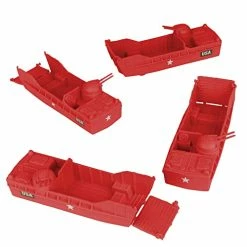 Brand new 😉 Lassic Marx Landing Craft - 4pc Red Plastic Army Men Boat Vehicle ⭐ -Vehicles Online Shop 41mSdYSiLIL