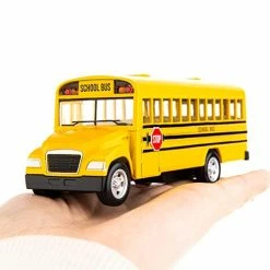 Outlet 🎉 Diecast Yellow School Bus Toy Cars For Kids - 5 Inch Pull Back Car With Opening Doors And Rubber Tires 🔔 -Vehicles Online Shop 41ncQuo5miL