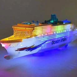 Brand new 🧨 Colorful Ocean Liner Cruise Ship Electric Toy Boat, Electric Flashing LED Light Sound, 50x13x5 Cm/19.7x5.1x2 In, Cannot Placed In Water, Cannot Float On Water, Suitable For Boys Multicolor 😉 -Vehicles Online Shop 41noTY1ceES 1