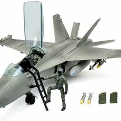 Outlet ✨ Play Military Air Force F/A 18 Super Hornet Fighter Jet, 16 Piece Play Set With Accessories - Army Action Figures, Missiles, And More, Toy Jets For Boys 6+ 🤩