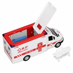 Best Pirce 😍 Ambulance Toy Car, 7.9x3.5x2.8in High Simulation Heavy Duty Alloy Emergency Vehicle Toy With Light & Siren Sound Effects, Diecast Ambulance Model Fun Gift For Ages 2 To 8 Kids Boys Girl 🥰 -Vehicles Online Shop 41pHurM9FrL 1