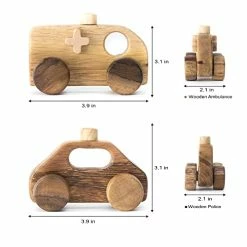 Cheapest 🥰 Unpainted Wooden Vehicle Cars For Toddlers, Handmade In Vietnam (Police Car And Ambulance) 😉 -Vehicles Online Shop 41panlRVGdL