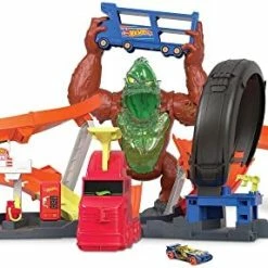 Best Sale 🤩 Toxic Gorilla Slam Gas Station & Tire Repair Shop Playset With Adjustable Launcher For Kids 5 Years Old & Up & Set Of 10 1:64 Scale Toy Trucks And Cars For Kids And Collector 🔔 -Vehicles Online Shop 41rrZQemWML. AC