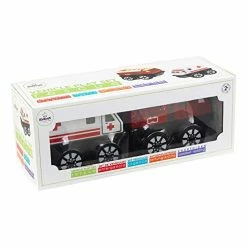 Flash Sale 🔥 Wooden 2-Piece Rescue Vehicle Play Set, Toy Ambulance And Fire Truck Cars, Gift For Ages 2+ 🎉 -Vehicles Online Shop 41tZvxWH8EL