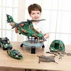 Best Pirce ⌛ JOYIN 10-in-1 Jumbo Military Combat Helicopter Toy Set With Military Vehicle Toys And Military Action Figures, Realistic Lights And Sounds, For Combat Toys Imaginative Play 🔔 -Vehicles Online Shop 41umLOdtK3L