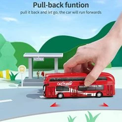 Budget 👍 EYIIE Bus Toys Cars Set, Kids Die-Cast Metal Cars For Boy 3-8 Years Old , Pull Back Car City Bus 1:80 Scale Double Decker London Vehicles, Friction Powered Cars Play Toys Gift, 4 Pack ✨ -Vehicles Online Shop 41vI4fhsfrL