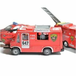 Hot Sale 🥰 Fire Emergency Race And Rescue Vehicles - Mini Die-cast Metal Miniature Model - Aerial Ladder Firetruck, Rescue Helicopter, Water Tank Fire Engine,Patrol Car,Commander Center ( Pack Of 5) 🎉 -Vehicles Online Shop 41wDvfuEXHL