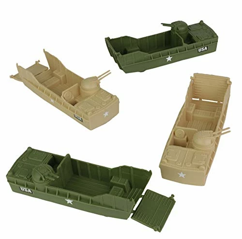 New ๐ฏ Lassic Marx Landing Craft - 4pc Tan Vs. OD Green Plastic Army Men Vehicles Drab Olive Green Vs. Tan โ 4 New ๐ฏ Lassic Marx Landing Craft - 4pc Tan Vs. OD Green Plastic Army Men Vehicles Drab Olive Green Vs. Tan โ - Image 2