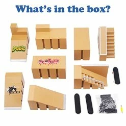 Flash Sale 🛒 Fingerboard Skatepark With 3 Finger Skateboards, Customizable And Buildable Fingerboard Ramps With 8pcs Parts, Mini Finger Skate Park Kit For Kids, Toys Gifts For Boys And 👧 Girls Ages 6 And Up 🔔 -Vehicles Online Shop 41y2PuIRbcL