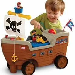 Wholesale 🤩 2-in-1 Pirate Ship Ride-On Toy And Playset - Kids Ride-On Boat With Wheels, Under Seat Storage And Playset With Figures - Interactive Ride On Toys For 1 Year Olds And Above, Multicolor 🥰 -Vehicles Online Shop 41yu3JcI iL. AC