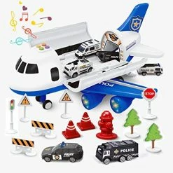 Flash Sale 🛒 Airplane Toys With 6 Police Die-cast Toy Cars And Accessories, Police Airplane Play Vehicle Set For Kids Gifts, Toys For 3,4,5 Year Old Boys 🛒 -Vehicles Online Shop 51 W0vRK NL. AC