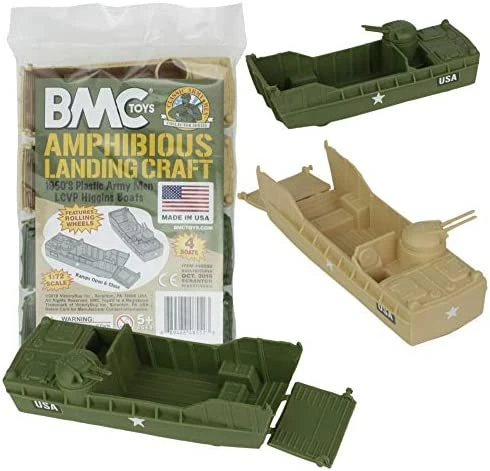 New ๐ฏ Lassic Marx Landing Craft - 4pc Tan Vs. OD Green Plastic Army Men Vehicles Drab Olive Green Vs. Tan โ 9 New ๐ฏ Lassic Marx Landing Craft - 4pc Tan Vs. OD Green Plastic Army Men Vehicles Drab Olive Green Vs. Tan โ - Image 7
