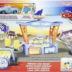 Coupon 🛒 Pixar Cars Color Change Dinoco Car Wash Playset With Pitty And Exclusive Lightning McQueen Vehicle, Interactive Water Play Toy For Kids Age 4 Years And Old 👍 -Vehicles Online Shop 5107ssMg1nL