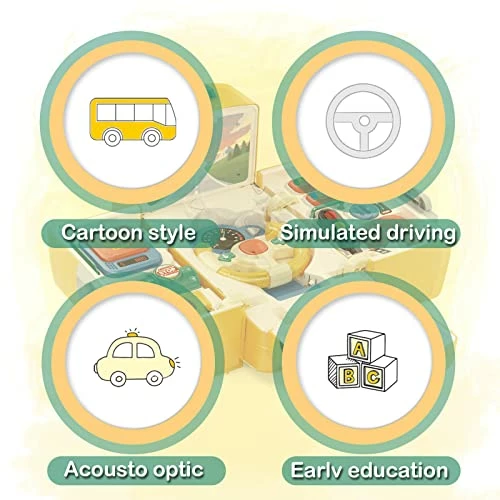 Outlet 😉 School Bus Toy With Sound And Light, Simulation Steering Wheel Gear Toy, Toddlers School Bus Toys With Music Education Knowledge Simulation Driving Bus Toys, For 1-3-5 Boys & 👧 Girls 🔔 7 Outlet 😉 School Bus Toy With Sound And Light, Simulation Steering Wheel Gear Toy, Toddlers School Bus Toys With Music Education Knowledge Simulation Driving Bus Toys, For 1-3-5 Boys & 👧 Girls 🔔 - Image 5