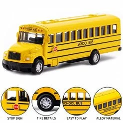 New 😀 2 Pack 5.5inch Pull Back School Bus Playset, Die-cast Metal Toy Play Vehicles With Yellow For Kids Boys Toddlers ✔️ -Vehicles Online Shop 511N4fNotwL
