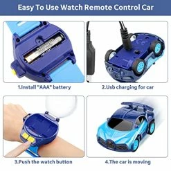 Flash Sale 🔥 Watch Remote Control Car Toy For Kids With Dustproof Cover, Power Battle ⌚ Watch Car Toys Racing Car Toy With USB Charging,2022 Mini ⌚ Watch Remote Control Car Toy Gift For Boys And 👧 Girls(Blue) 😉 -Vehicles Online Shop 511SMxzd2rL