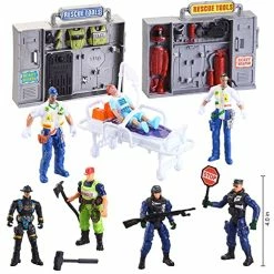 Best Pirce ✨ 13Pcs Ambulance Toys, City Emergency Truck Toy Set With Fire Truck, Ambulance, Helicopter, Action Figures, Friction Powered Vehicles With Light And Sound, Boys 👧 Girls Gifts For 1-8 Years 🔔 -Vehicles Online Shop 513frIeNXtL