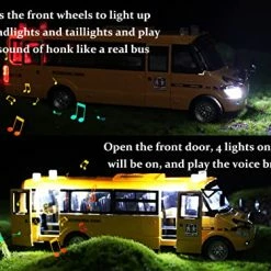 Promo 👍 School Bus Toys For Toddlers, 9'' Pull Back Yellow Toy Bus Diecast Cars With Sounds, Lights And Open Doors, 🥳 Birthday For Boys, 👧 Girls, Kids 🛒 -Vehicles Online Shop 513xMiRDJZL
