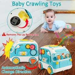 Best Sale ✔️ Baby Musical Bus Toys, Busy Crawling Learning Cube Baby Toys 6 9 12 18 Months Car Toys With Light & Music Toddler 1-3 Infants Toys Development Educational Sensory Boy Girl For 1 2 3 Year Old Toy Gift 🤩 -Vehicles Online Shop 514fH7H3rWL