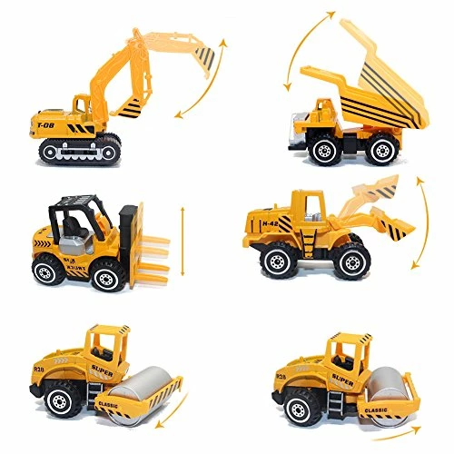 Cheapest ๐งจ Construction Toys Sets, 5 Pieces Mini Vehicles, Including Truck Forklift Bulldozer Road Roller Excavator Dump Truck Tractor,Free-Wheeling Cars For Children ๐ฏ 6 Cheapest ๐งจ Construction Toys Sets, 5 Pieces Mini Vehicles, Including Truck Forklift Bulldozer Road Roller Excavator Dump Truck Tractor,Free-Wheeling Cars For Children ๐ฏ - Image 4
