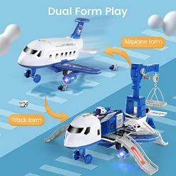Flash Sale ⭐ Ransport Cargo Airplane Toy With Music And Light, Toy Airplane Car Toy Play Set With Vehicle Car Toy, Contruction Toy Accessories, For 3+ Years Old Boys & 👧 Girls 🌟 -Vehicles Online Shop 514vahwXeWS