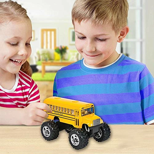 Budget π 5 Inch Pullback School Bus Toy Set - Set Of 2 - Includes 2 Yellow School Buses With Monster Wheels - Diecast Bus Playset With Pullback Mechanisms - Great Gift Idea For Boys And π§ Girls π 5 Budget π 5 Inch Pullback School Bus Toy Set - Set Of 2 - Includes 2 Yellow School Buses With Monster Wheels - Diecast Bus Playset With Pullback Mechanisms - Great Gift Idea For Boys And π§ Girls π - Image 3