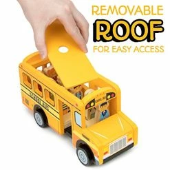 Best deal 😀 Back To School Bus Wooden Vehicle Play Set With 8 Character Figures, 7 Students, 1 Bus Driver By 😀 -Vehicles Online Shop 515S9cN8VBL