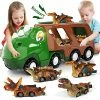 Promo 🌟 IHaHa Dinosaur Trucks Toys For Boys Toddlers, 5 In 1 Dinosaur Truck Vehicles Car Kids 🎃 Halloween 🥳 Birthday Gifts Toys For 1 2 3 4 5 6 Year Old Boys Toddlers, Dinosaur Toys Car Trucks With Flashing Roar ❤️ -Vehicles Online Shop 515kUKAp5wL