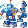 Best deal 😍 Toys For 6 Year Old Boys, 5-in-1 Transform Rescue Bots Toys, Take Apart Robot Toys For Kids, Boys Toys Age 6-8, STEM Transform Toys For 6 7 8 Year Olds Boy Girl 🎂 Birthday Gift… 🤩 -Vehicles Online Shop 515p8QbZplL