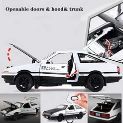 Budget 💯 Initial D Toyota Trueno AE86 Alloy Diecast Car Model, Sports Car Toys For Kids And Adults ,Pull Back Vehicles Toy Cars (Black-Type A) Black-type A (with Basement,headlights On) 🥰 -Vehicles Online Shop 5176VDlVnqL