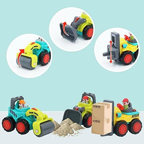 New ๐ 6 Pcs Construction Vehicle Toy Trucks Push And Go Pocket Size Sliding Cars For Baby Toddlers Over 18 Months - Bulldozer, Cement Mixer, Dumper, Forklift, Excavator And Road Roller Gift S ๐ 4 New ๐ 6 Pcs Construction Vehicle Toy Trucks Push And Go Pocket Size Sliding Cars For Baby Toddlers Over 18 Months - Bulldozer, Cement Mixer, Dumper, Forklift, Excavator And Road Roller Gift S ๐ - Image 2