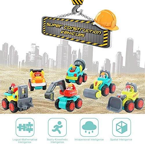 New ๐ 6 Pcs Construction Vehicle Toy Trucks Push And Go Pocket Size Sliding Cars For Baby Toddlers Over 18 Months - Bulldozer, Cement Mixer, Dumper, Forklift, Excavator And Road Roller Gift S ๐ 6 New ๐ 6 Pcs Construction Vehicle Toy Trucks Push And Go Pocket Size Sliding Cars For Baby Toddlers Over 18 Months - Bulldozer, Cement Mixer, Dumper, Forklift, Excavator And Road Roller Gift S ๐ - Image 4