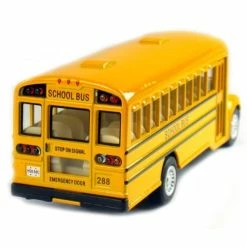 New 🎁 NSFUN Classic Long Nose School Bus 5" Die Cast Metal W/ Pull Back Action 12 Pack ✔️