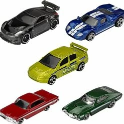 Cheapest 🎉 Fast & Furious 5-Pack Of 1:64 Scale Vehicles, Collection Of Toy Race Car Movie Replicas With Exclusive Deco, Gift For Kids & Collector 🤩