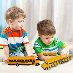 Discount 🛒 Diecast Yellow School Bus For Kids, 7 Inch Classic School Bus Toy With Pullback Mechanism, Durable Diecast Metal, Party Favors, Best 🥳 Birthday Gift For Boys And 👧 Girls 💯 -Vehicles Online Shop 519CLCMw0UL