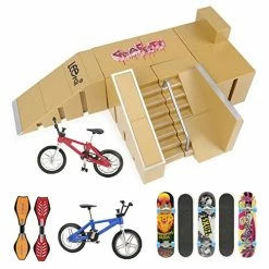Brand new ⌛ Fingerboard Skatepark Set 14Pcs - M.A.K Finger Skateboard Ramp 5Pcs With 9Pcs Mini Finger Toys Including Finger Skateboards, Finger Bike, Fingerboard Skate Park, Finger Skateboard Set For Kids Gift 🧨
