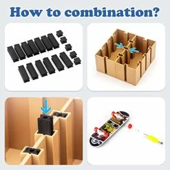 Flash Sale 🛒 Fingerboard Skatepark With 3 Finger Skateboards, Customizable And Buildable Fingerboard Ramps With 8pcs Parts, Mini Finger Skate Park Kit For Kids, Toys Gifts For Boys And 👧 Girls Ages 6 And Up 🔔 -Vehicles Online Shop 519NrvmTI7L