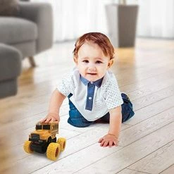 Best Pirce 🔥 Yellow School Bus Toy With Yellow Monster Truck Tires, Push N Go Toy Car For Kids, Durable Plastic Material, Best 🥳 Birthday Gift For Boys, 👧 Girls, Toddlers 😀 -Vehicles Online Shop 519bJOkrq5L