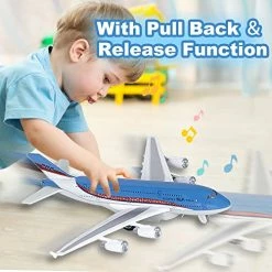 Discount ✔️ Airplane Toys Bump And Go Airlines Die Cast Metal Model Plane Toy With Lights And Sounds, 3D Anatomy View, Blue Aircraft For Kids Toddler Boys 3 -12 Years Old Gift Blu 🔔 -Vehicles Online Shop 51AvsYFyqPL