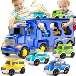 Promo 🌟 IHaHa Dinosaur Trucks Toys For Boys Toddlers, 5 In 1 Dinosaur Truck Vehicles Car Kids 🎃 Halloween 🥳 Birthday Gifts Toys For 1 2 3 4 5 6 Year Old Boys Toddlers, Dinosaur Toys Car Trucks With Flashing Roar ❤️ -Vehicles Online Shop 51B3jBatFxL. AC