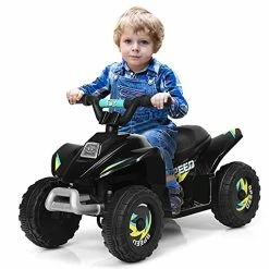 Wholesale 😍 FFlyer 6V Ride On ATV, 4-Wheeled Beach Ride On Car, Battery Powered Kids ATV W/ 2 Speeds, Forward/ Reverse Switch, Anti-Slip Wheels, Motorized Ride On Toy, Mini Quad ATV For Toddlers (Black) 🌟