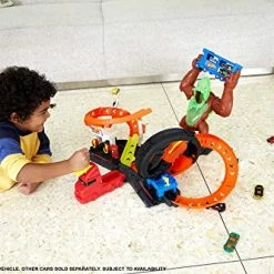 Best Sale 🤩 Toxic Gorilla Slam Gas Station & Tire Repair Shop Playset With Adjustable Launcher For Kids 5 Years Old & Up & Set Of 10 1:64 Scale Toy Trucks And Cars For Kids And Collector 🔔 -Vehicles Online Shop 51BB32NdW2L