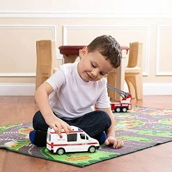 New 👍 Police & Ambulance Car Set For Boys & 👧 Girls Friction Powered , With Lights And Sirens 🎉 -Vehicles Online Shop 51BvhfEsOFS