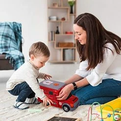 Outlet 🎁 Motorized Ambulance Toy Truck For Kids With Light & Siren, Heavy Duty Plastic Electric Rescue Vehicle Toy For Kids & Toddlers 😉 -Vehicles Online Shop 51D50GFX3bL